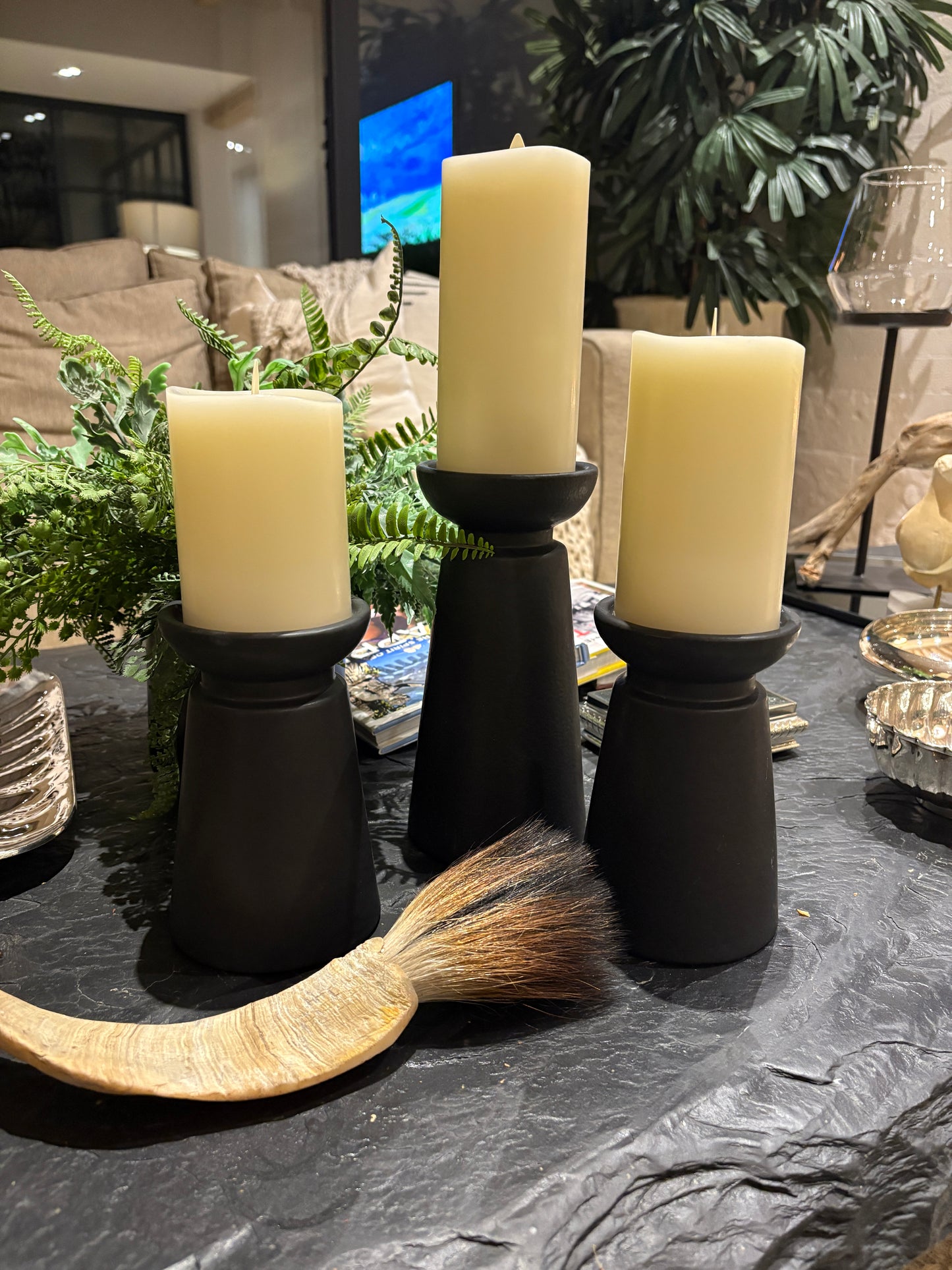 SET DE TRES CANDELABROS