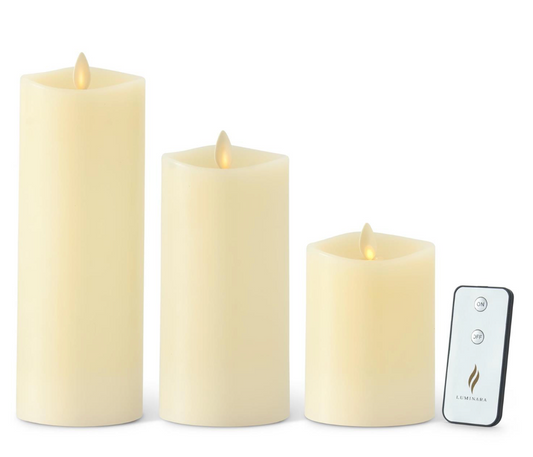 SET DE TRES VELAS DECORATIVAS