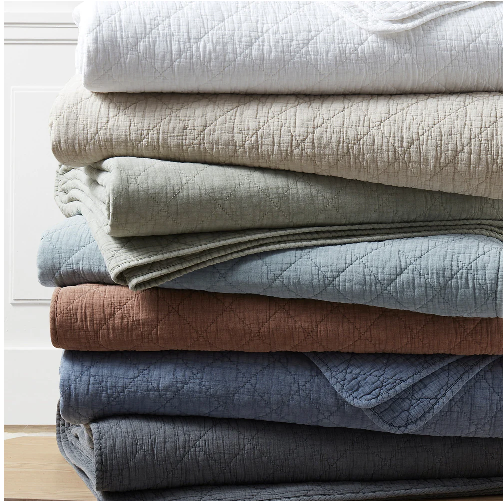 SET DE COLCHA DE ALGODON DESLAVADO