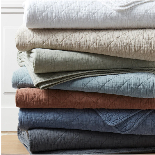 SET DE COLCHA DE ALGODON DESLAVADO