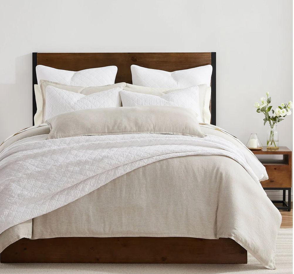 SET DE COLCHA DE ALGODON DESLAVADO