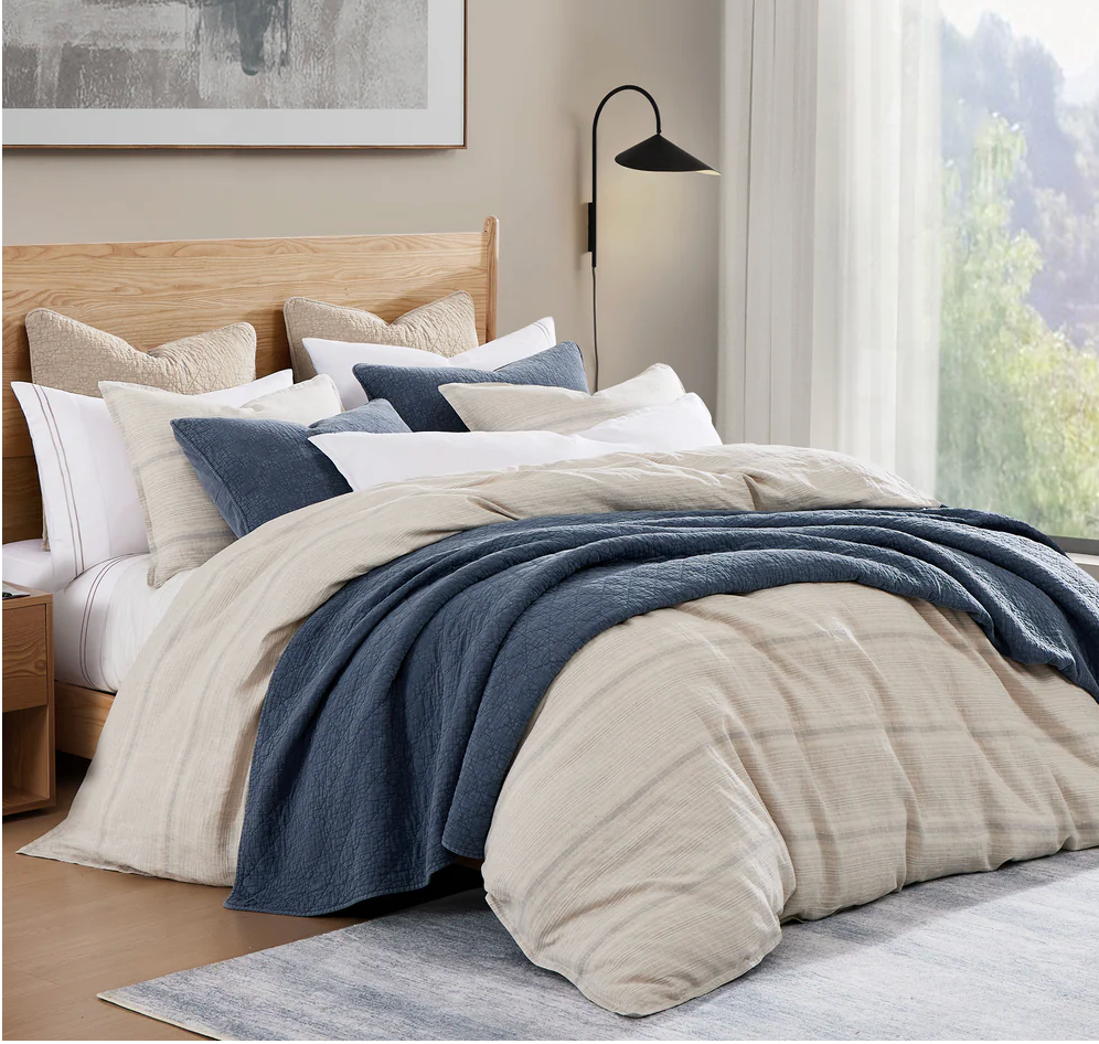 SET DE COLCHA DE ALGODON DESLAVADO