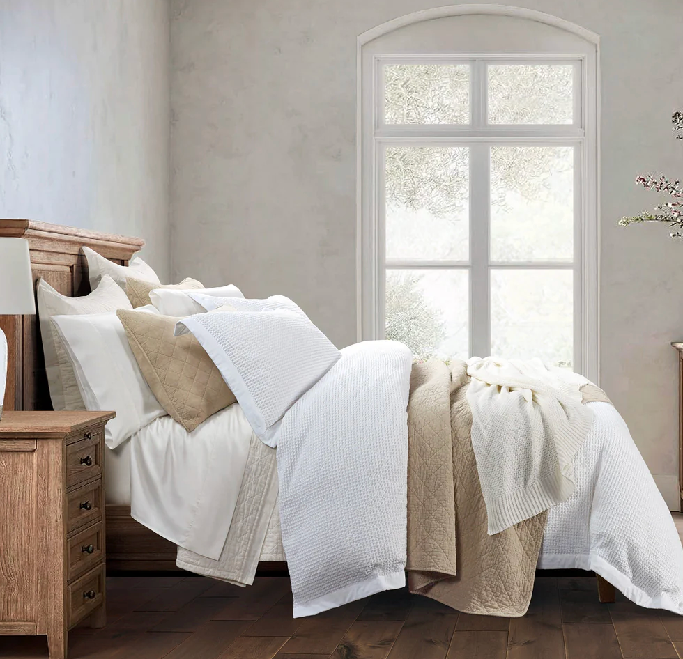 SET DE DUVET DE ALGODON WAFFLE