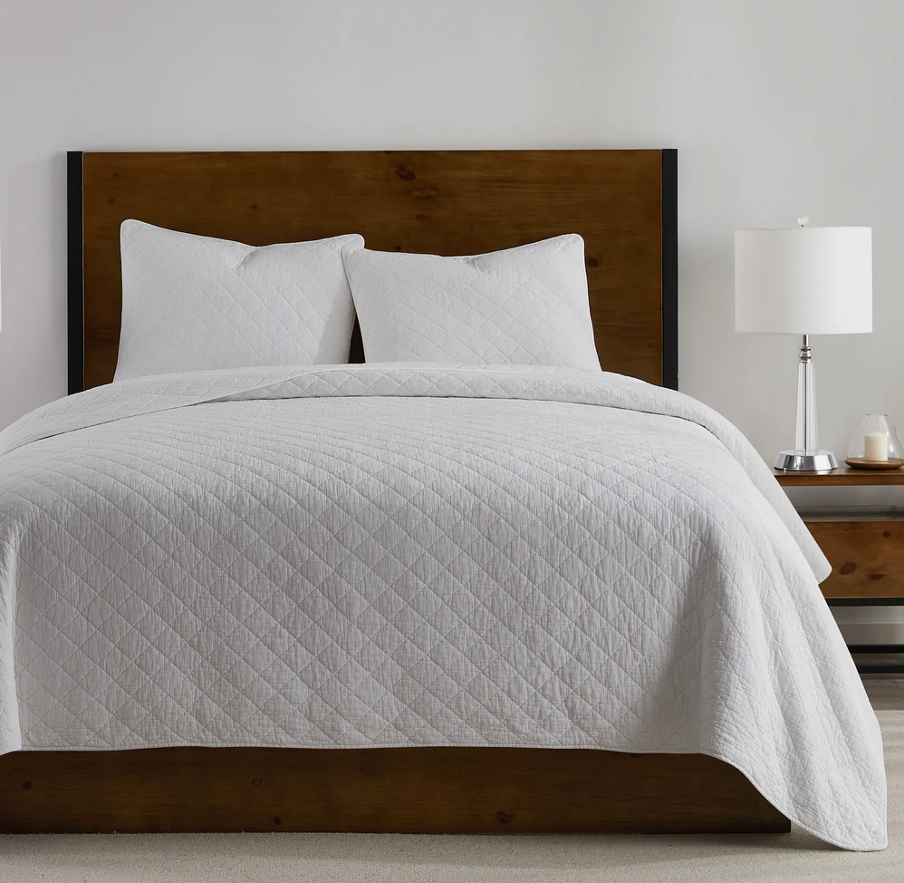 SET DE COLCHA DE ALGODON DESLAVADO